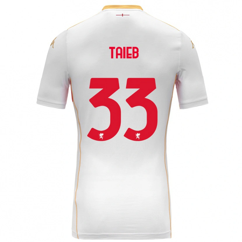 Danxen Herren Chad Taieb #33 Weiß Rot Auswärtstrikot Trikot 2025/26 T-Shirt