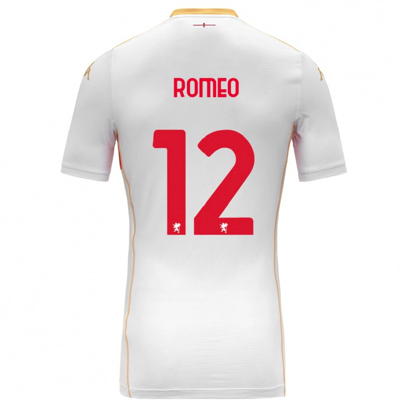 Danxen Herren Emanuele Romeo #12 Weiß Rot Auswärtstrikot Trikot 2025/26 T-Shirt