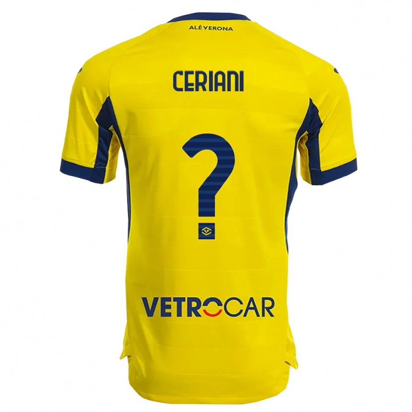 Danxen Herren Filippo Ceriani #0 Gelb Marineblau Auswärtstrikot Trikot 2025/26 T-Shirt