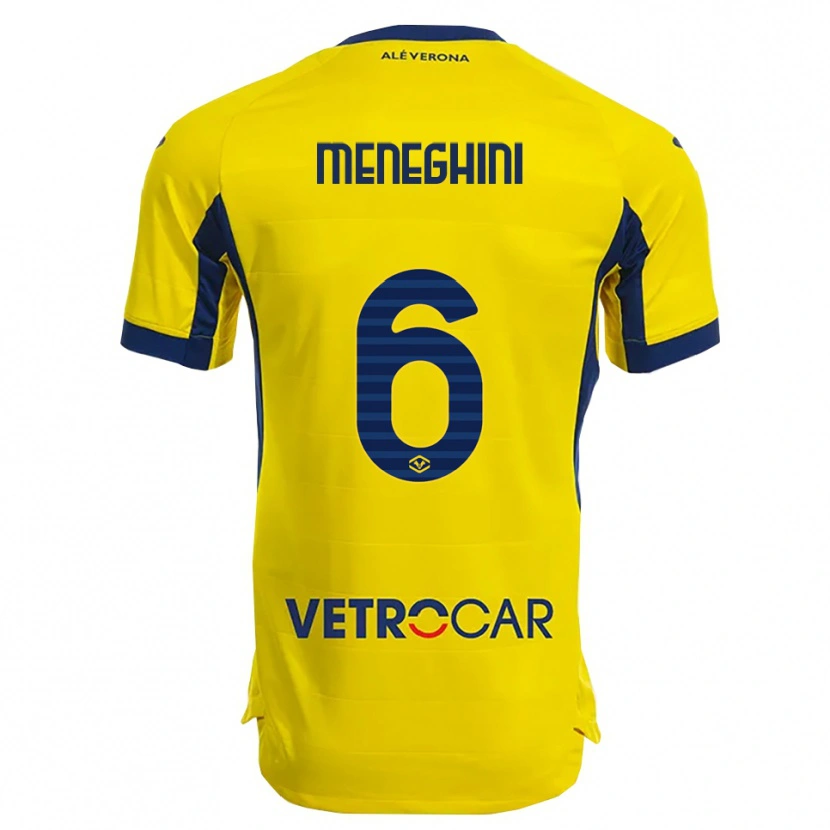 Danxen Herren Sofia Meneghini #6 Gelb Marineblau Auswärtstrikot Trikot 2025/26 T-Shirt