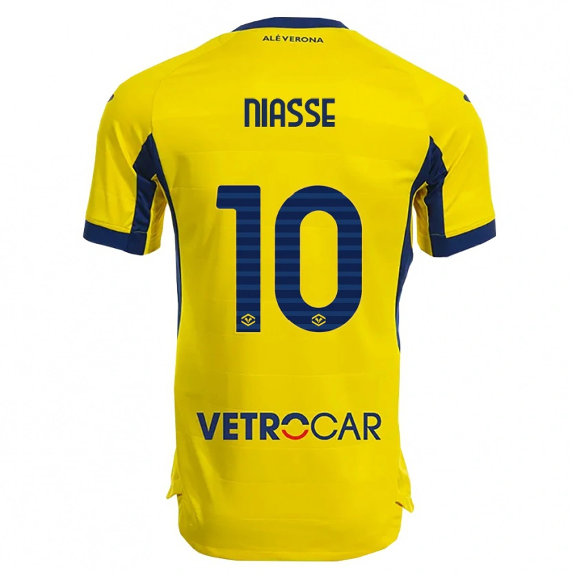 Danxen Herren Cheikh Niasse #10 Gelb Marineblau Auswärtstrikot Trikot 2025/26 T-Shirt