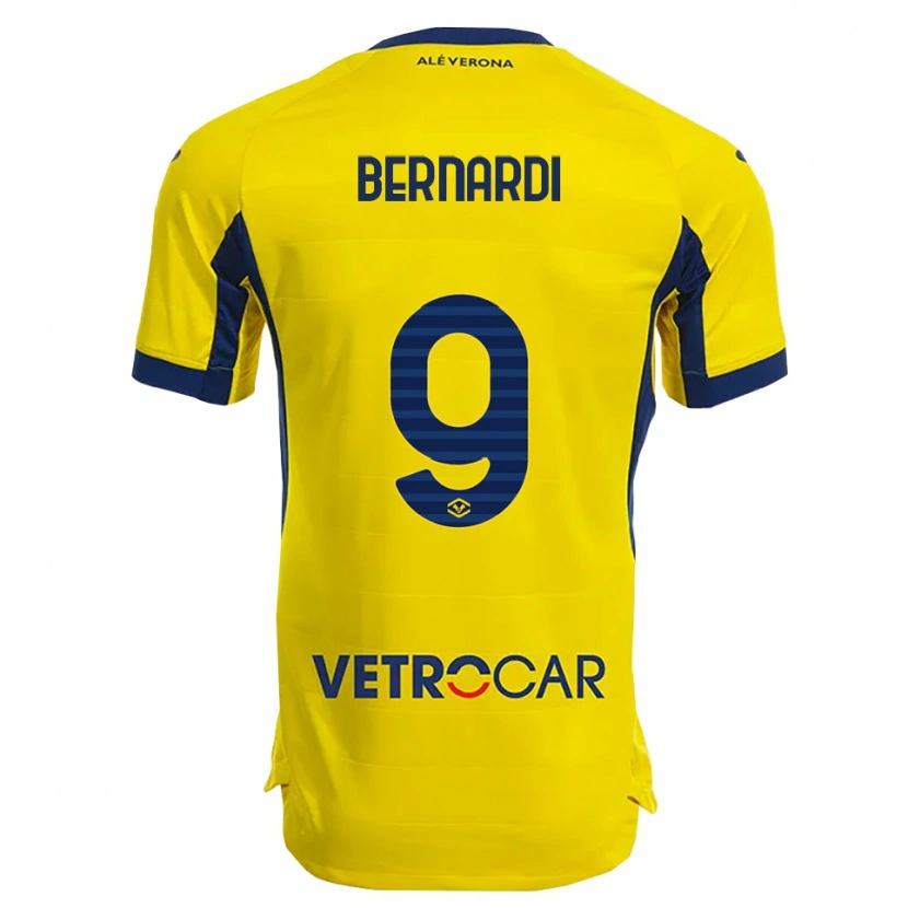 Danxen Herren Veronica Bernardi #9 Gelb Marineblau Auswärtstrikot Trikot 2025/26 T-Shirt