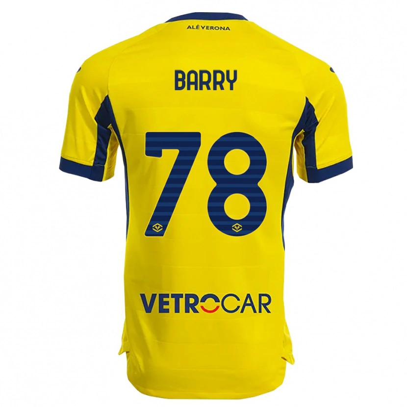 Danxen Herren Oumar Barry #78 Gelb Marineblau Auswärtstrikot Trikot 2025/26 T-Shirt