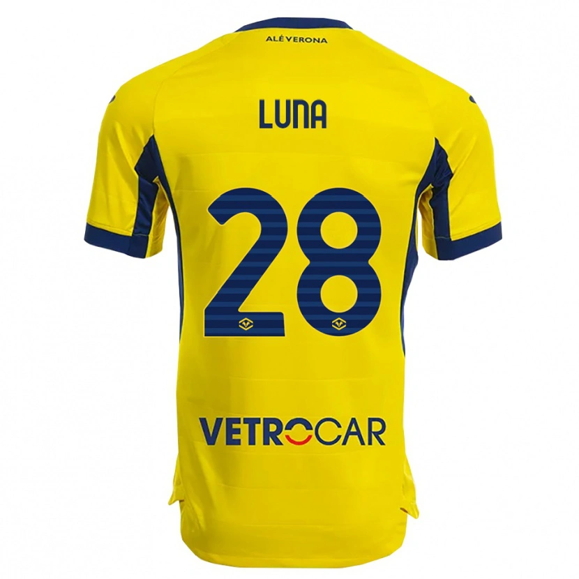 Danxen Herren Agustín Luna #28 Gelb Marineblau Auswärtstrikot Trikot 2025/26 T-Shirt