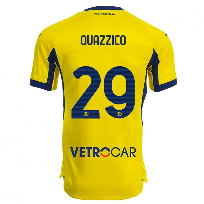 Danxen Herren Francesca Quazzico #29 Gelb Marineblau Auswärtstrikot Trikot 2025/26 T-Shirt