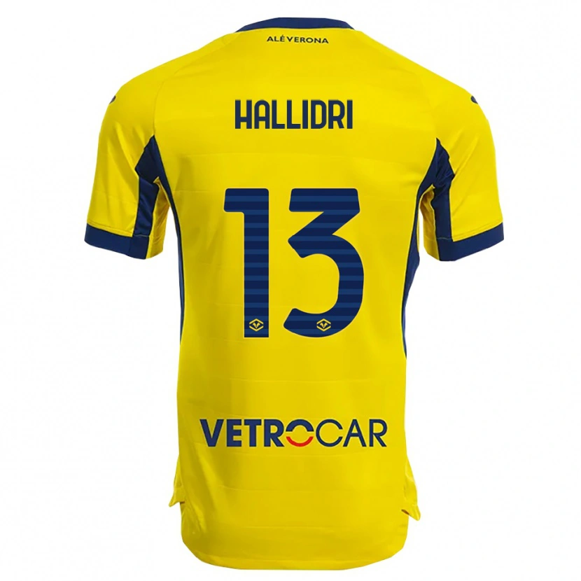 Danxen Herren Fabian Hallidri #13 Gelb Marineblau Auswärtstrikot Trikot 2025/26 T-Shirt