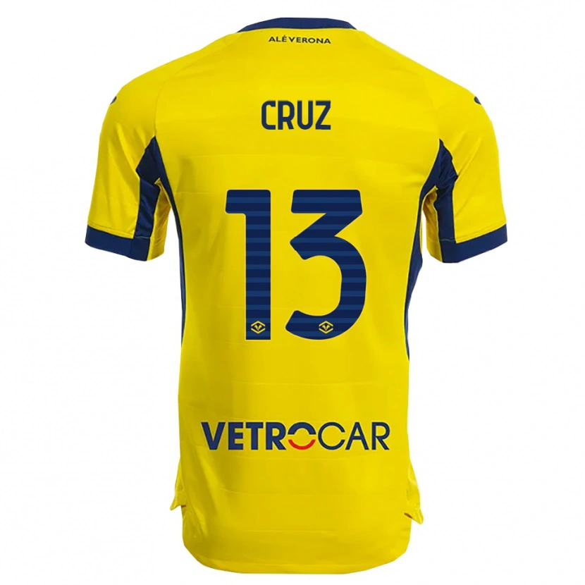 Danxen Herren Juan Manuel Cruz #13 Gelb Marineblau Auswärtstrikot Trikot 2025/26 T-Shirt