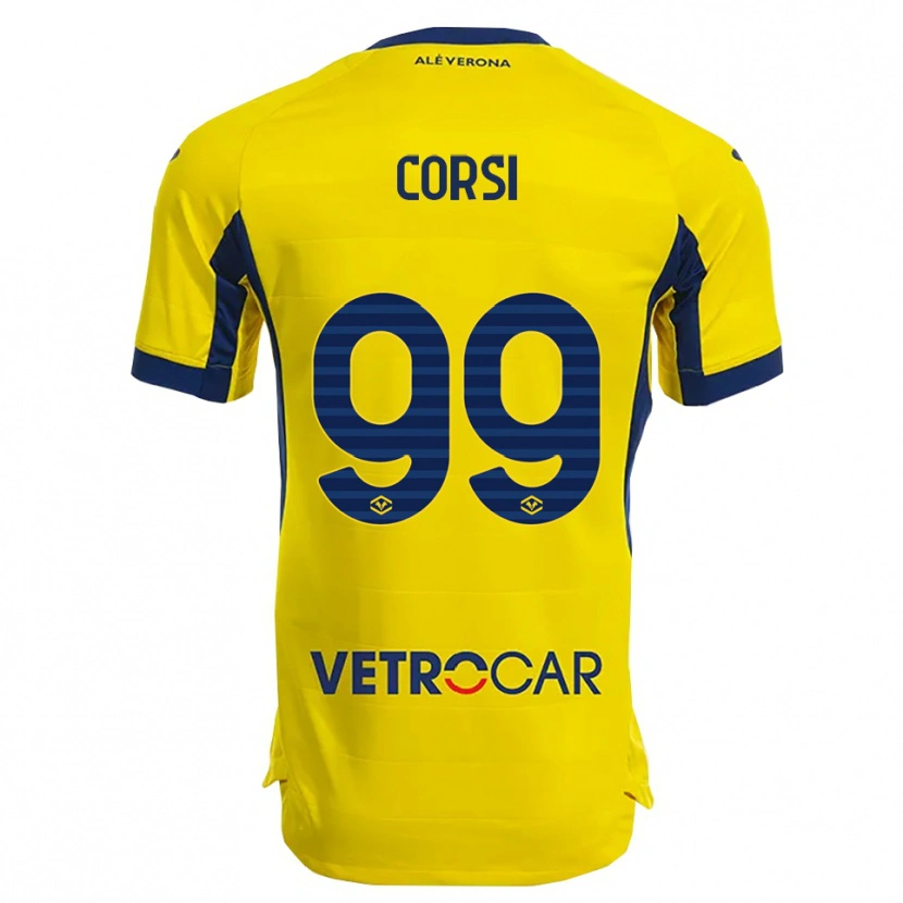 Danxen Herren Sara Corsi #99 Gelb Marineblau Auswärtstrikot Trikot 2025/26 T-Shirt