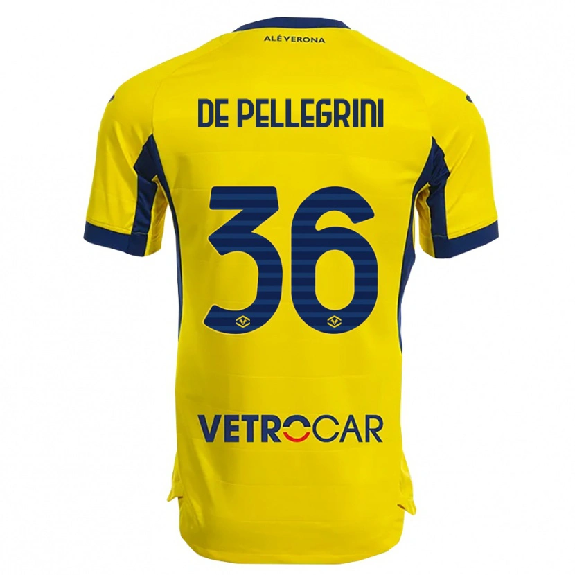 Danxen Herren Erika De Pellegrini #36 Gelb Marineblau Auswärtstrikot Trikot 2025/26 T-Shirt