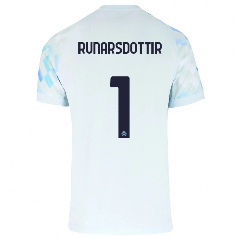 Danxen Herren Cecilía Rán Rúnarsdóttir #1 Weiß Blau Auswärtstrikot Trikot 2025/26 T-Shirt