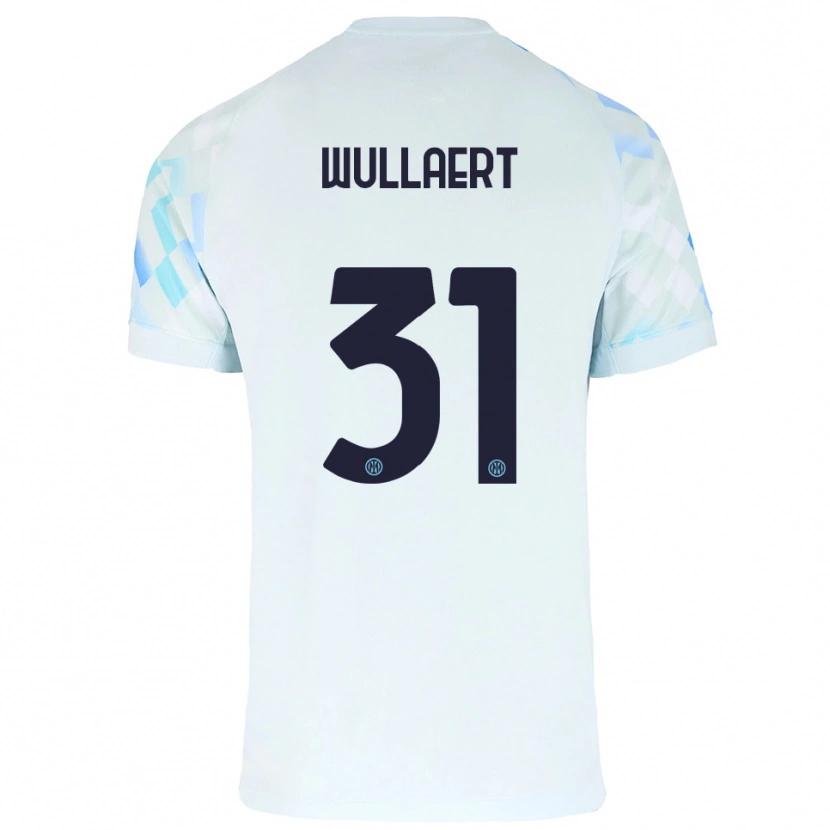 Danxen Herren Tessa Wullaert #31 Weiß Blau Auswärtstrikot Trikot 2025/26 T-Shirt