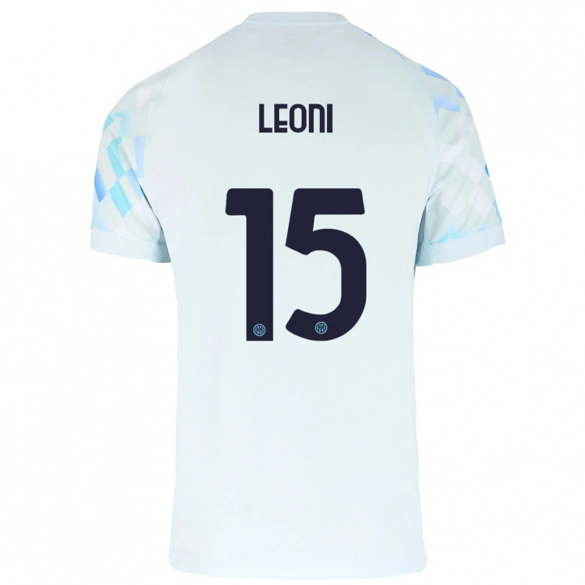Danxen Herren Luca Leoni #15 Weiß Blau Auswärtstrikot Trikot 2025/26 T-Shirt