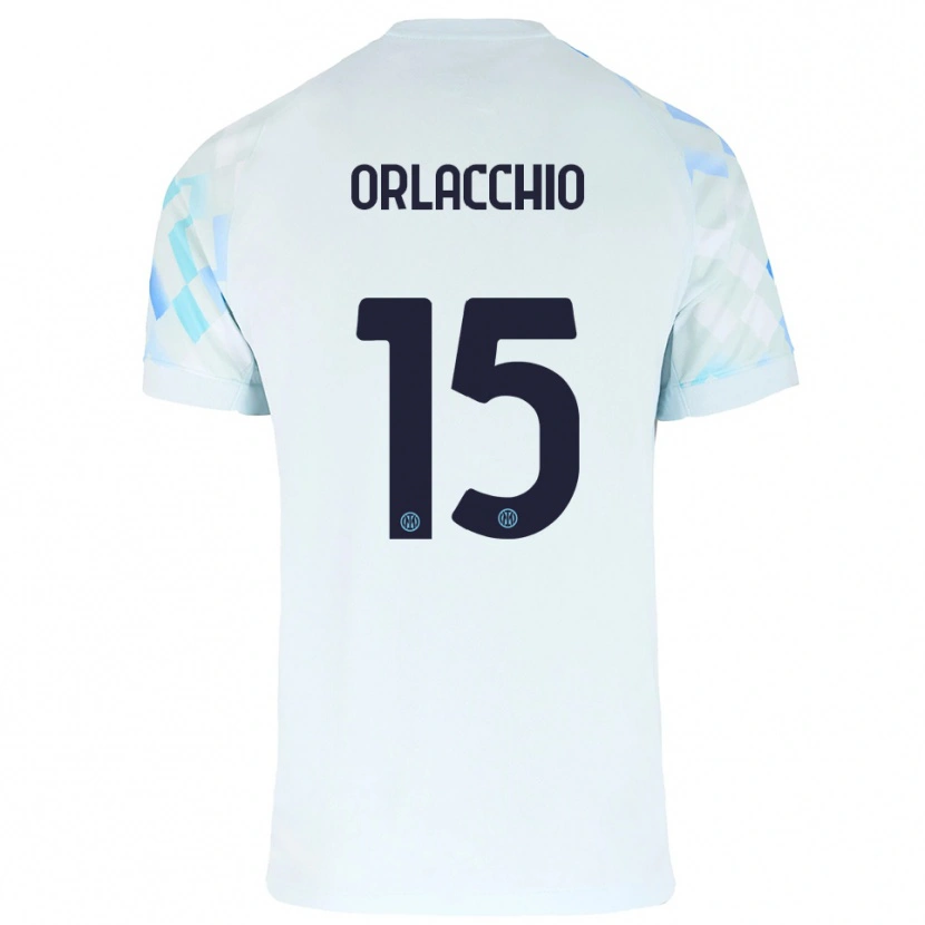 Danxen Herren Angelo Orlacchio #15 Weiß Blau Auswärtstrikot Trikot 2025/26 T-Shirt