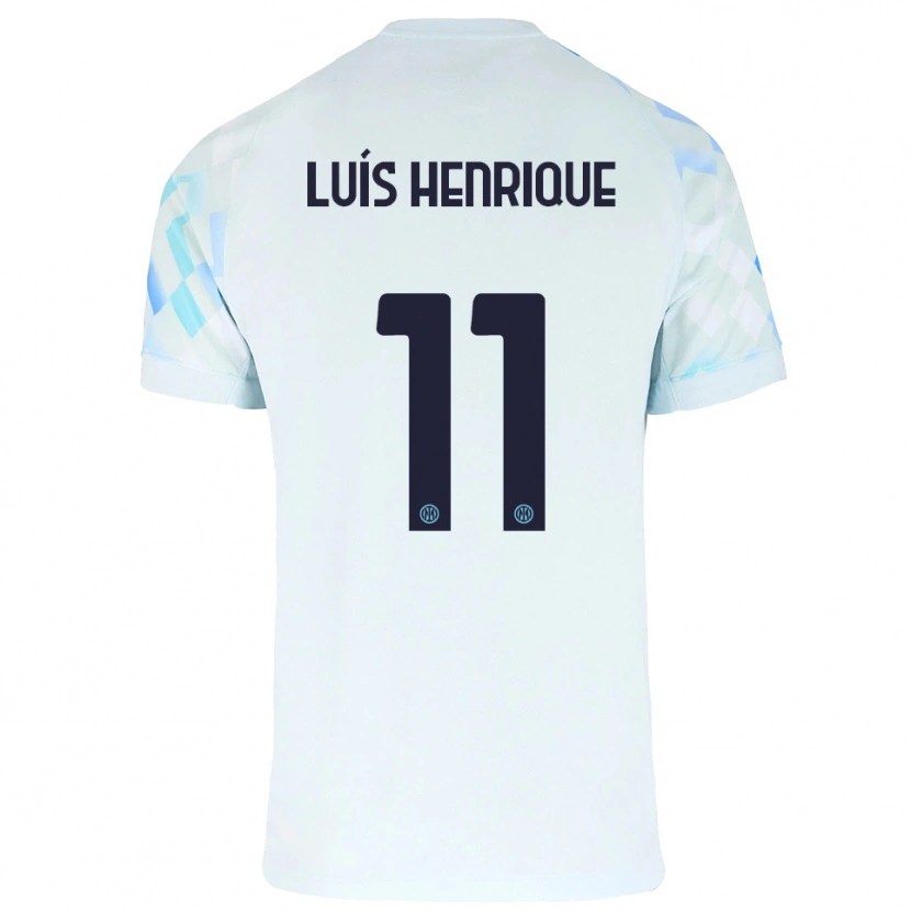 Danxen Herren Luis Henrique #11 Weiß Blau Auswärtstrikot Trikot 2025/26 T-Shirt