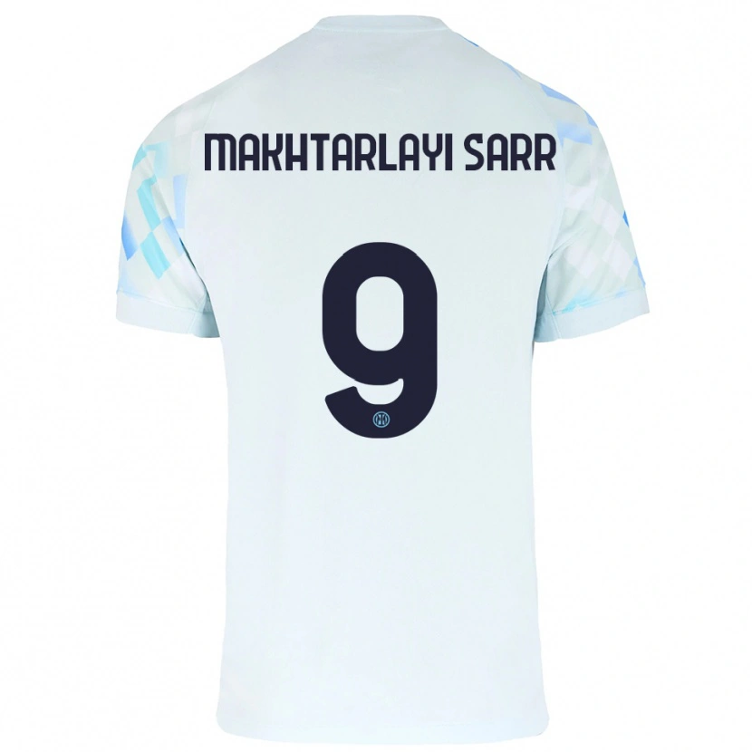 Danxen Herren Amadou Makhtarlayi Sarr #9 Weiß Blau Auswärtstrikot Trikot 2025/26 T-Shirt