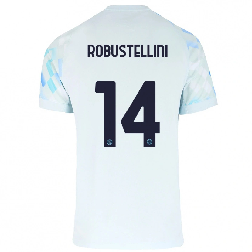 Danxen Herren Chiara Robustellini #14 Weiß Blau Auswärtstrikot Trikot 2025/26 T-Shirt