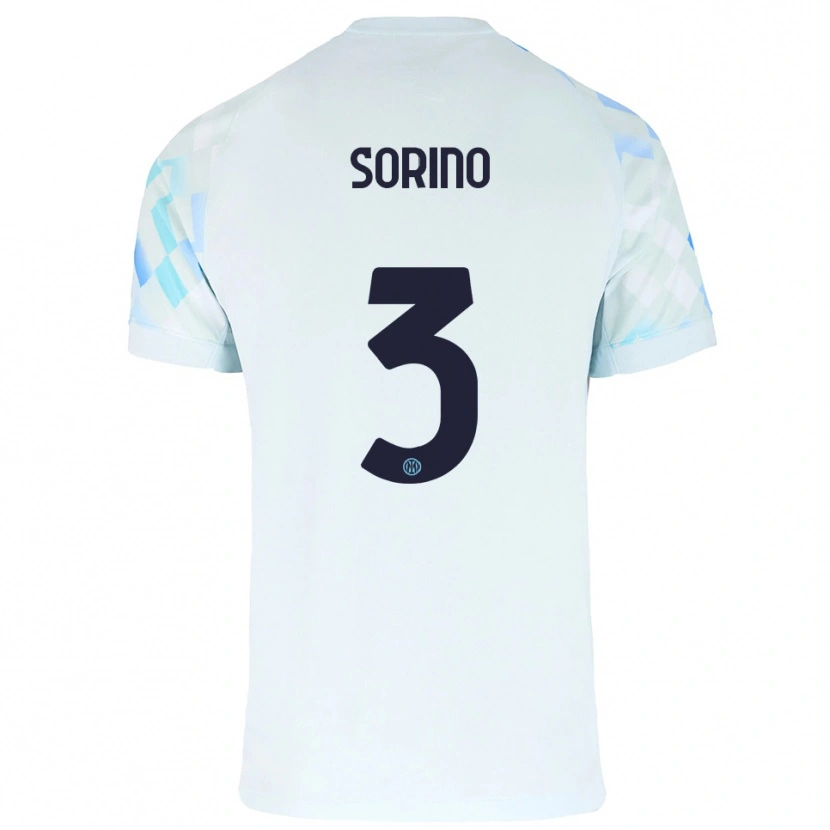 Danxen Herren Davide Sorino #3 Weiß Blau Auswärtstrikot Trikot 2025/26 T-Shirt