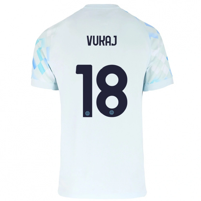 Danxen Herren Alen Vukaj #18 Weiß Blau Auswärtstrikot Trikot 2025/26 T-Shirt