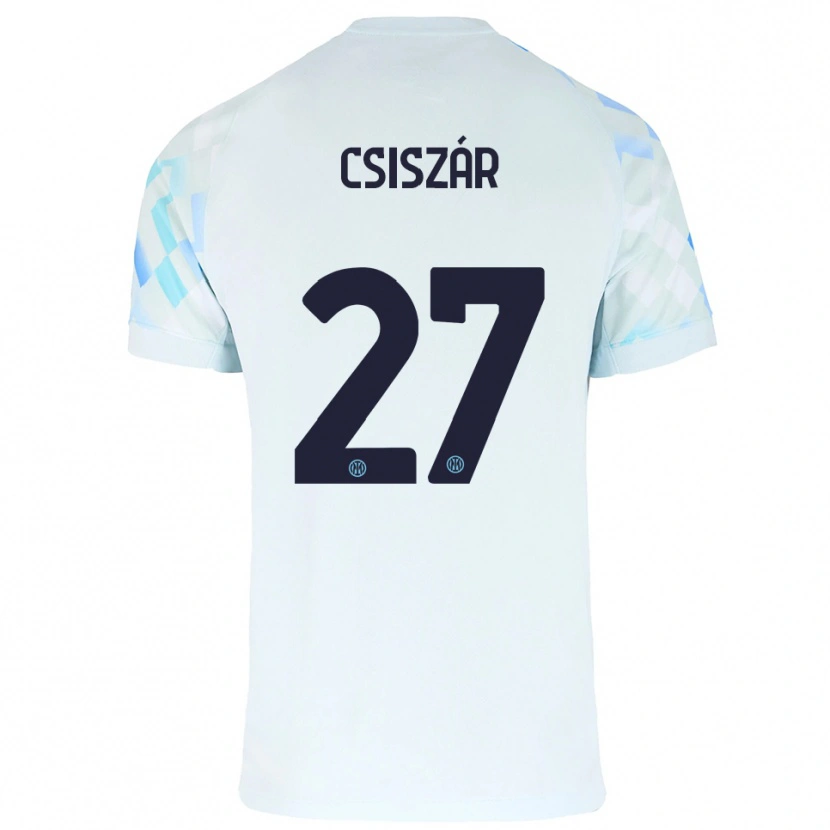 Danxen Herren Henrietta Csiszár #27 Weiß Blau Auswärtstrikot Trikot 2025/26 T-Shirt