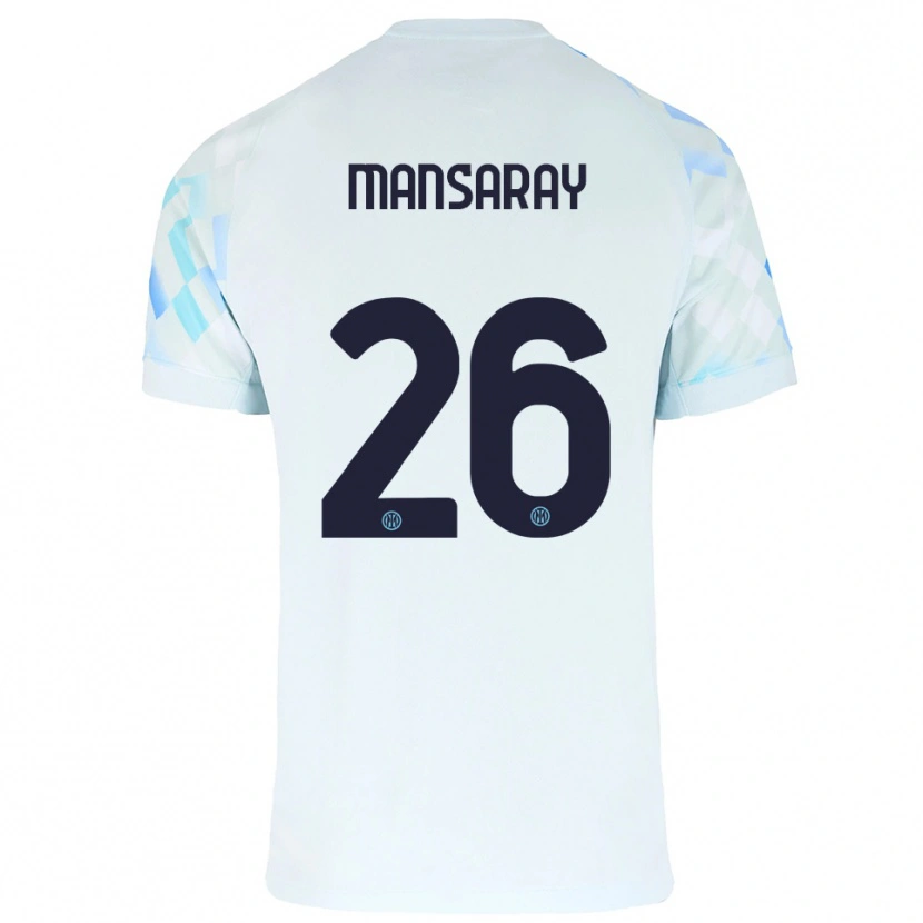 Danxen Herren Jasmin Mansaray #26 Weiß Blau Auswärtstrikot Trikot 2025/26 T-Shirt