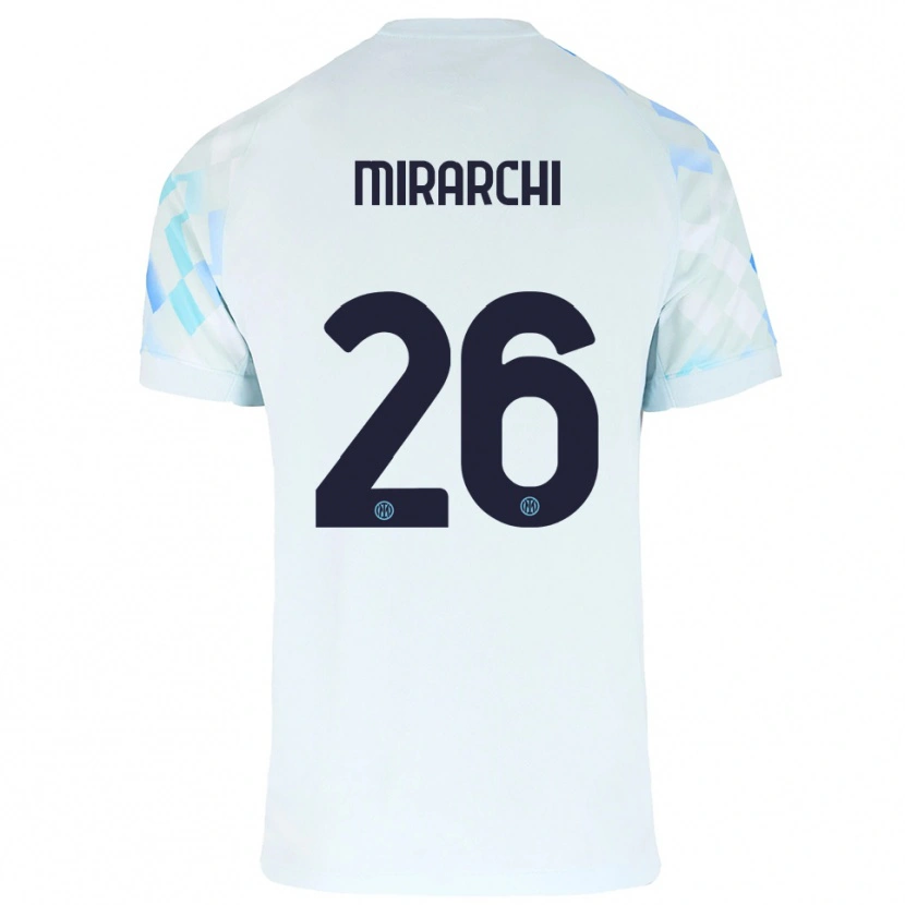 Danxen Herren Mattia Mirarchi #26 Weiß Blau Auswärtstrikot Trikot 2025/26 T-Shirt