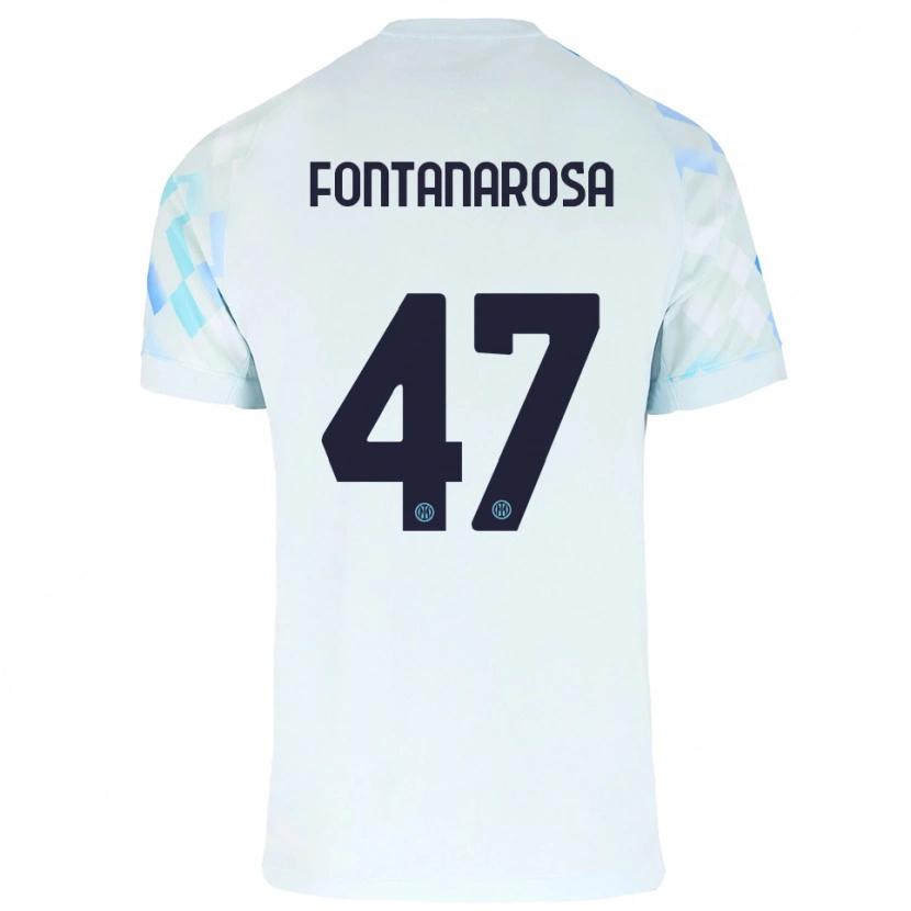 Danxen Herren Alessandro Fontanarosa #47 Weiß Blau Auswärtstrikot Trikot 2025/26 T-Shirt