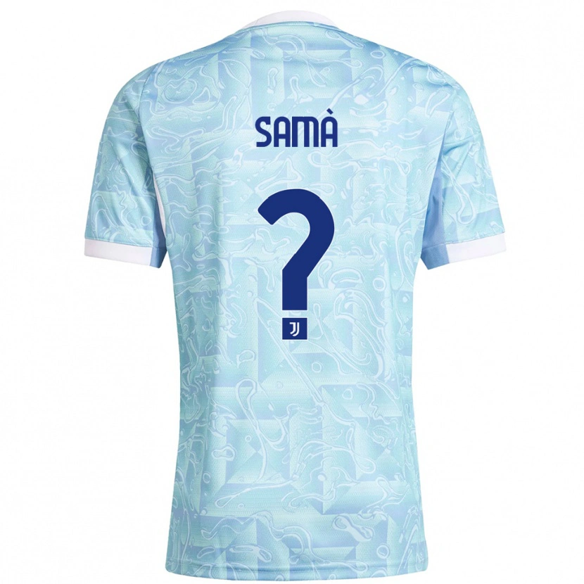 Danxen Herren Alberto Samà #0 Himmelblau Gelb Auswärtstrikot Trikot 2025/26 T-Shirt