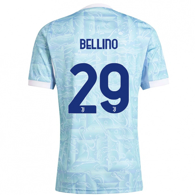Danxen Herren Filippo Bellino #29 Himmelblau Gelb Auswärtstrikot Trikot 2025/26 T-Shirt