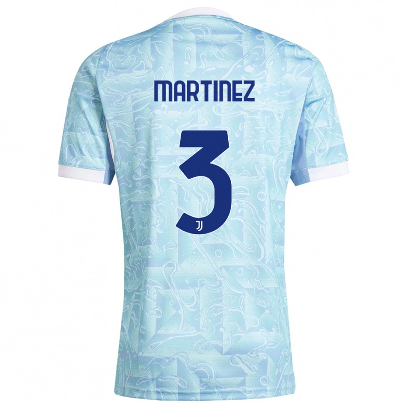 Danxen Herren Bruno Martinez #3 Himmelblau Gelb Auswärtstrikot Trikot 2025/26 T-Shirt