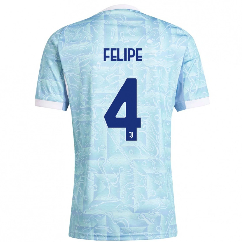 Danxen Herren Pedro Felipe #4 Himmelblau Gelb Auswärtstrikot Trikot 2025/26 T-Shirt