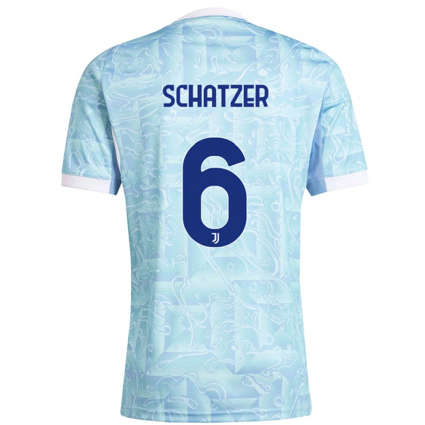 Danxen Herren Eva Schatzer #6 Himmelblau Gelb Auswärtstrikot Trikot 2025/26 T-Shirt