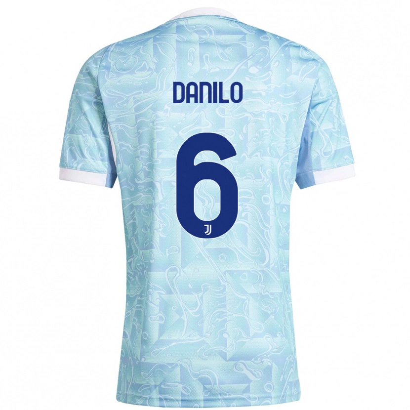 Danxen Herren Danilo #6 Himmelblau Gelb Auswärtstrikot Trikot 2025/26 T-Shirt