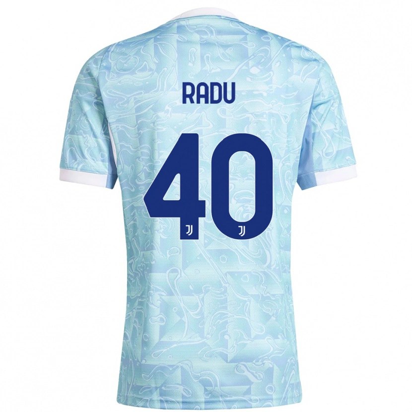 Danxen Herren Riccardo Radu #40 Himmelblau Gelb Auswärtstrikot Trikot 2025/26 T-Shirt