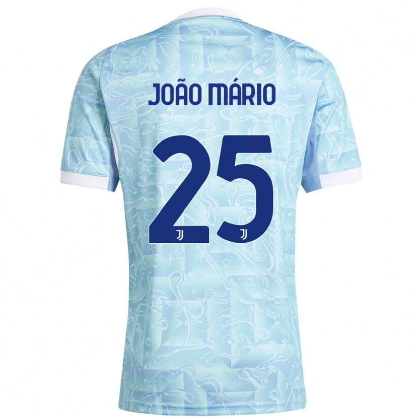 Danxen Herren João Mário #25 Himmelblau Gelb Auswärtstrikot Trikot 2025/26 T-Shirt