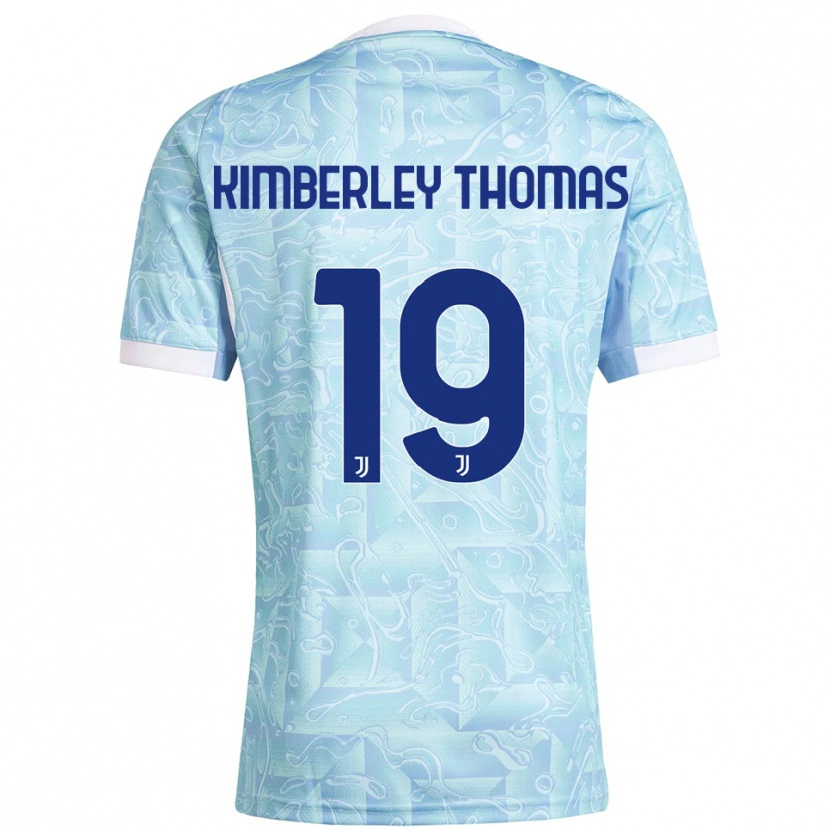 Danxen Herren Lindsey Kimberley Thomas #19 Himmelblau Gelb Auswärtstrikot Trikot 2025/26 T-Shirt