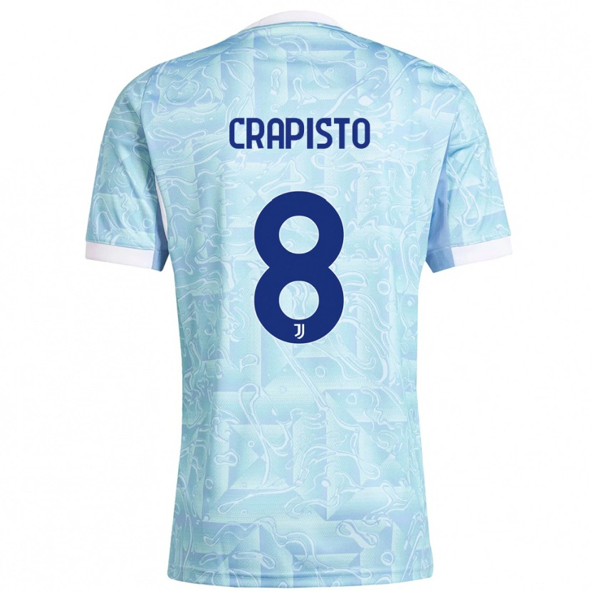 Danxen Herren Francesco Crapisto #8 Himmelblau Gelb Auswärtstrikot Trikot 2025/26 T-Shirt