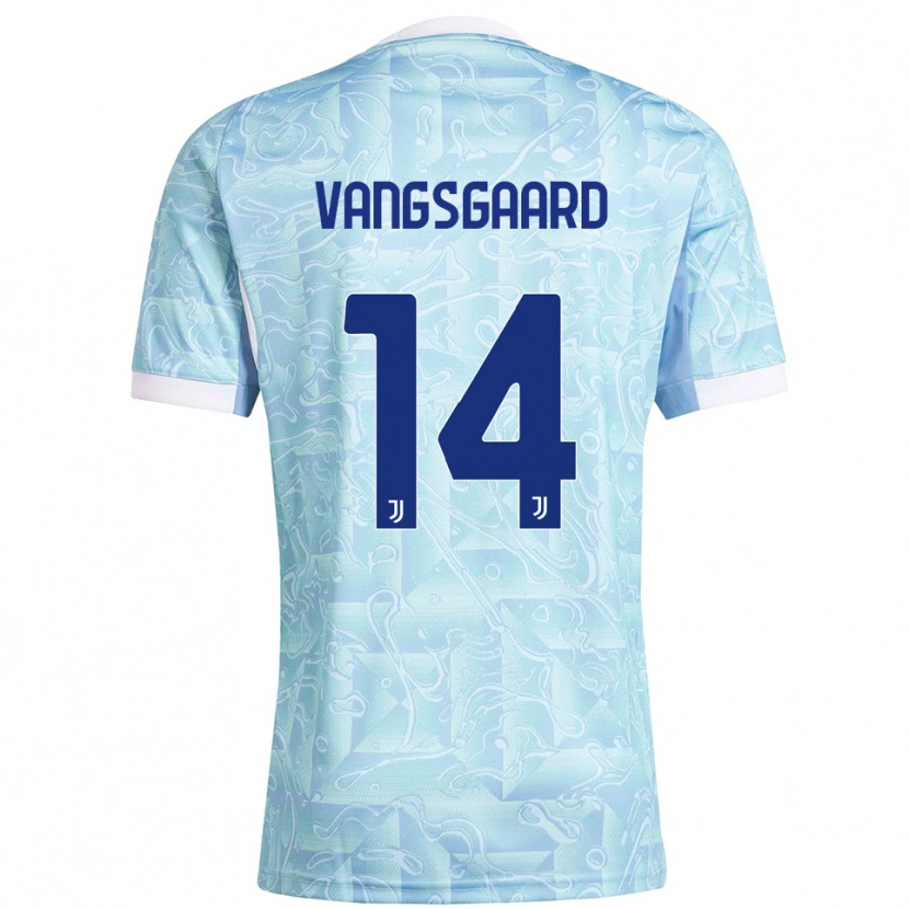 Danxen Herren Amalie Jørgensen Vangsgaard #14 Himmelblau Gelb Auswärtstrikot Trikot 2025/26 T-Shirt