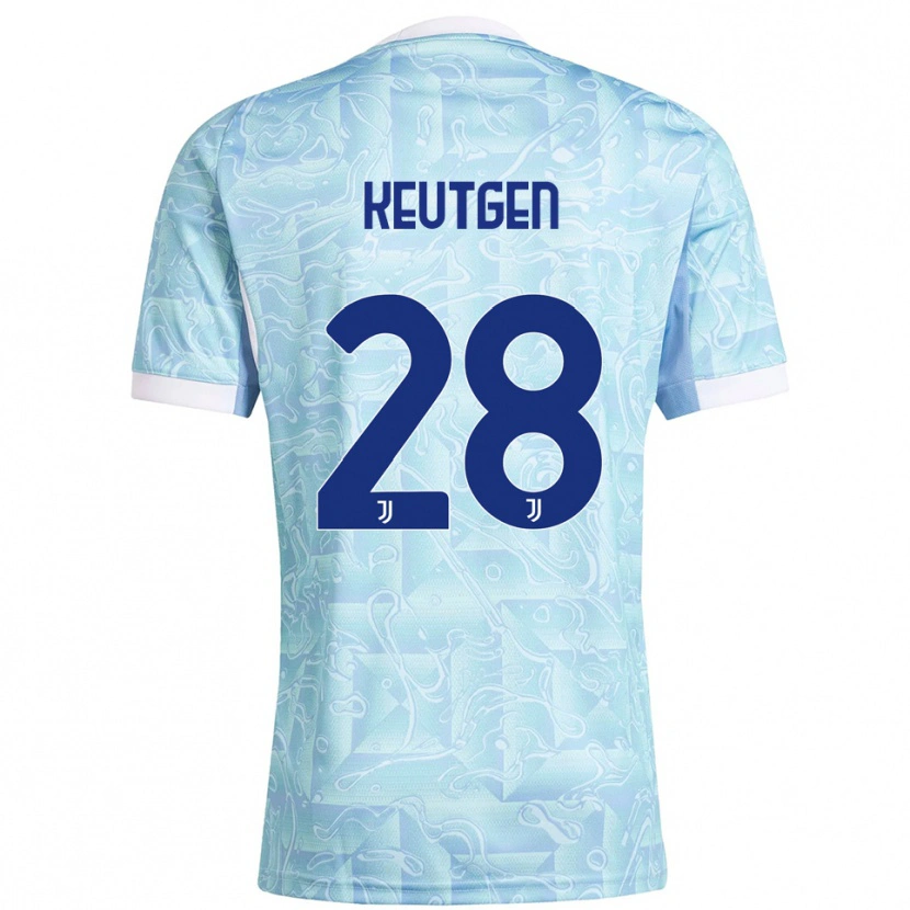 Danxen Herren Enzo Keutgen #28 Himmelblau Gelb Auswärtstrikot Trikot 2025/26 T-Shirt