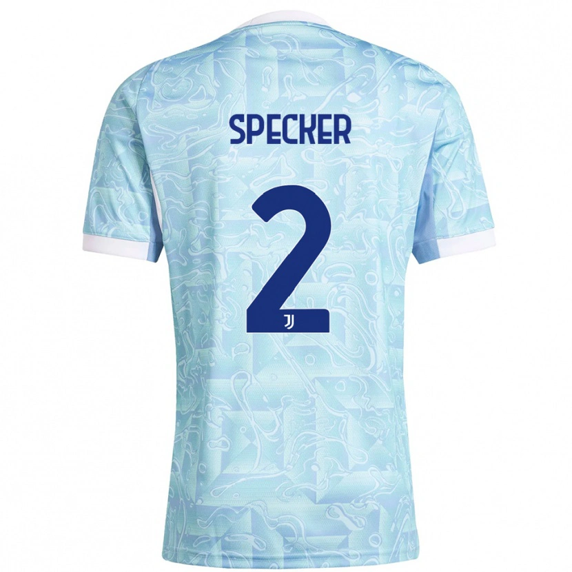 Danxen Herren Stefano Specker #2 Himmelblau Gelb Auswärtstrikot Trikot 2025/26 T-Shirt