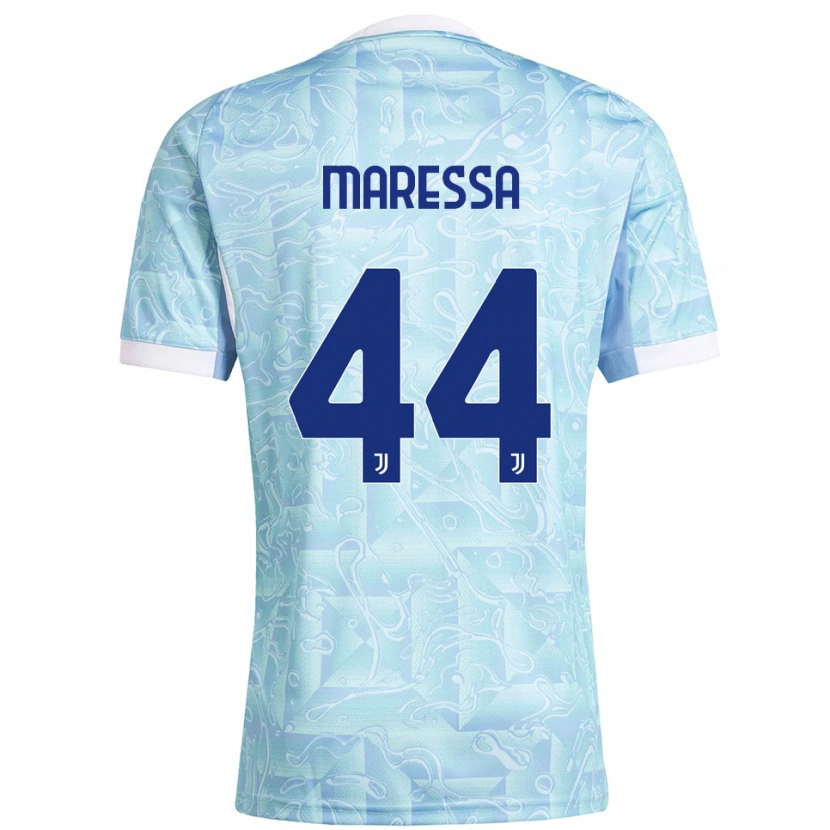 Danxen Herren Tommaso Maressa #44 Himmelblau Gelb Auswärtstrikot Trikot 2025/26 T-Shirt