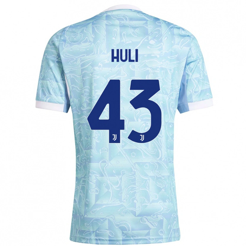 Danxen Herren Raffaele Huli #43 Himmelblau Gelb Auswärtstrikot Trikot 2025/26 T-Shirt