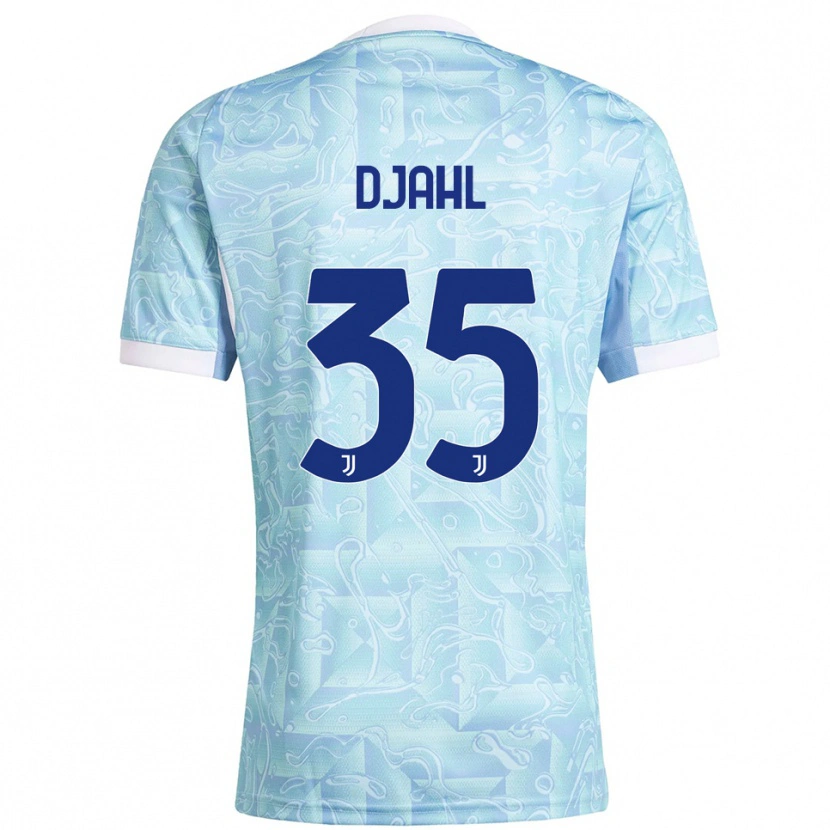 Danxen Herren Rayan Djahl #35 Himmelblau Gelb Auswärtstrikot Trikot 2025/26 T-Shirt