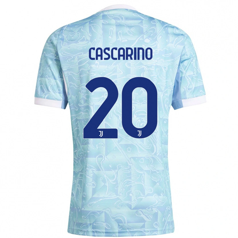 Danxen Herren Estelle Cascarino #20 Himmelblau Gelb Auswärtstrikot Trikot 2025/26 T-Shirt