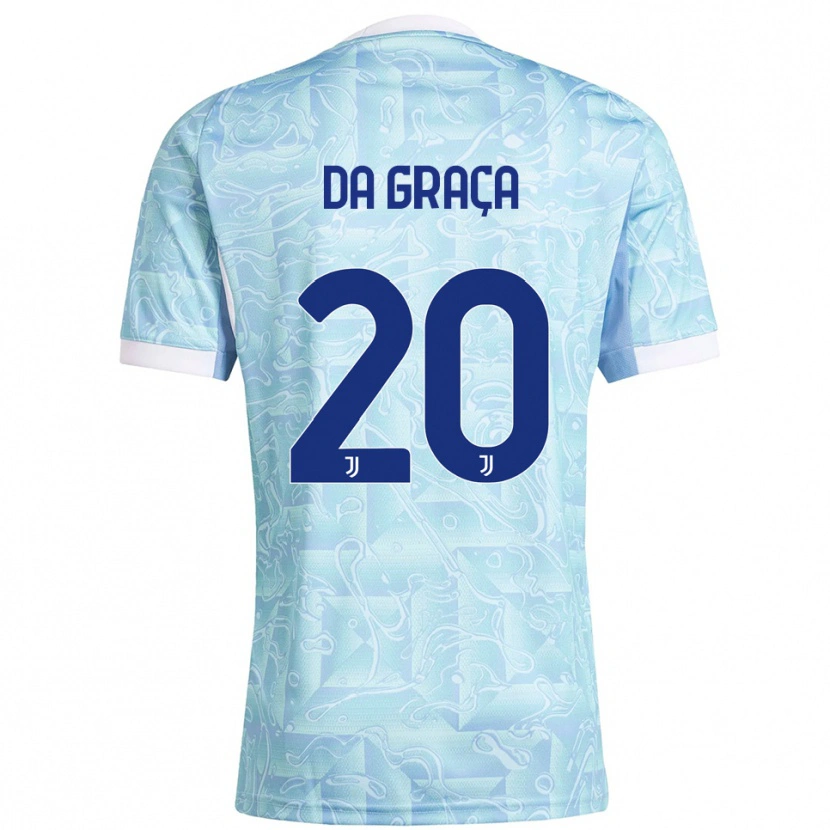 Danxen Herren Cosimo Da Graça #20 Himmelblau Gelb Auswärtstrikot Trikot 2025/26 T-Shirt