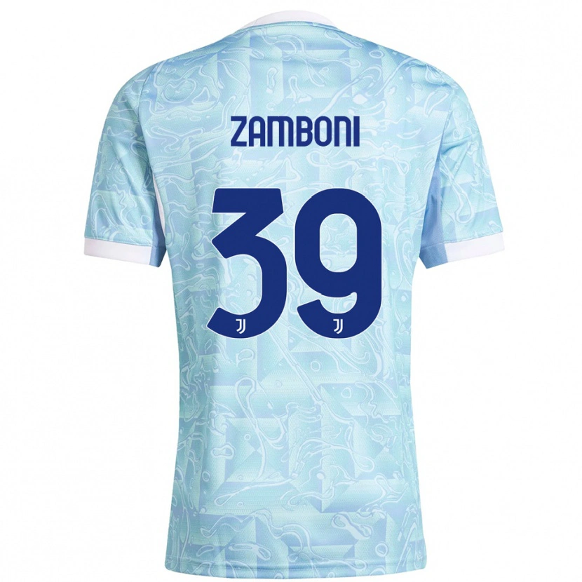 Danxen Herren Marta Zamboni #39 Himmelblau Gelb Auswärtstrikot Trikot 2025/26 T-Shirt