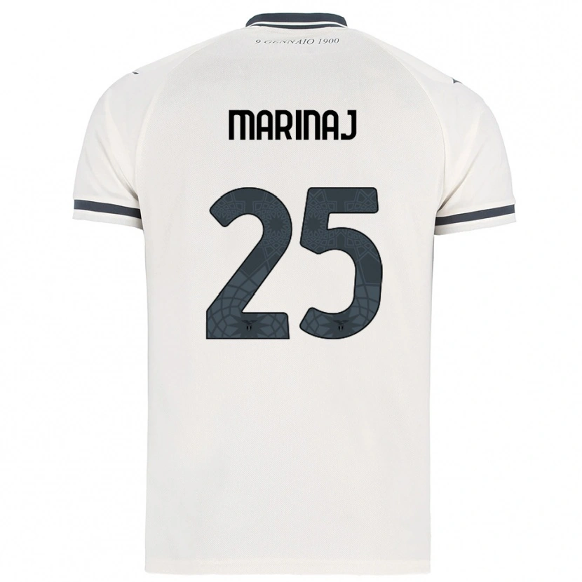 Danxen Herren Kledi Marinaj #25 Weiß Marineblau Auswärtstrikot Trikot 2025/26 T-Shirt