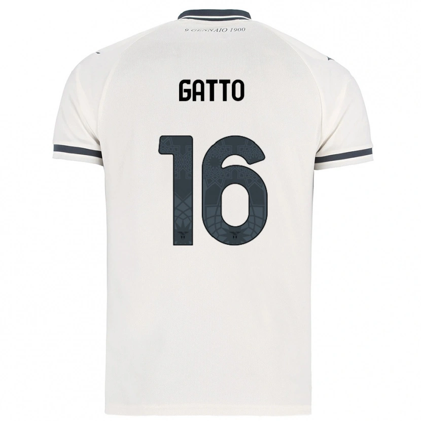 Danxen Herren Francesco Gatto #16 Weiß Marineblau Auswärtstrikot Trikot 2025/26 T-Shirt