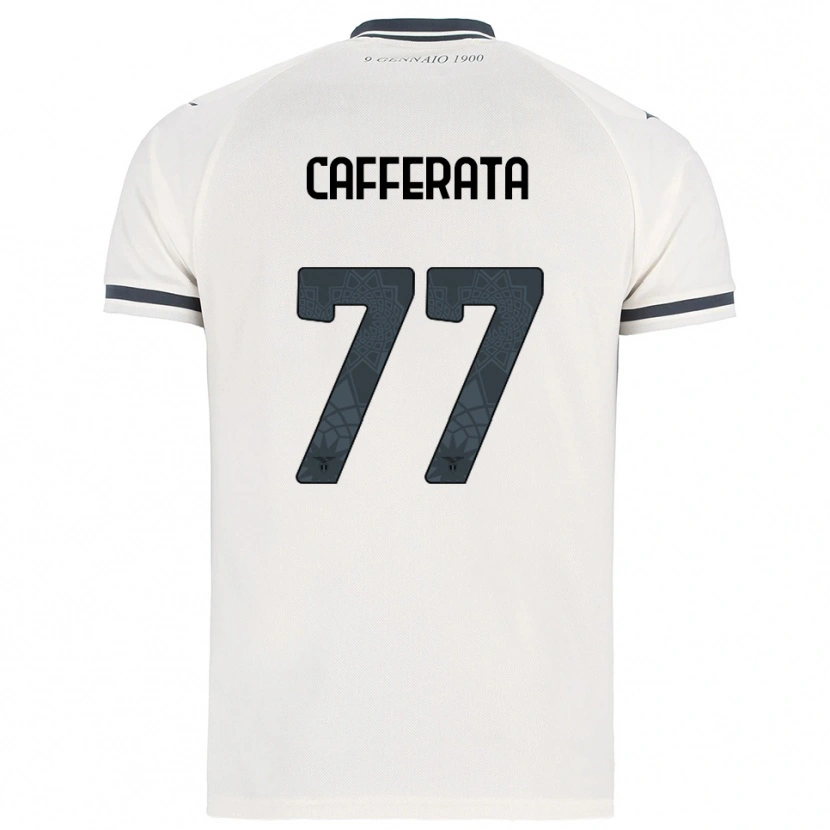 Danxen Herren Federica Cafferata #77 Weiß Marineblau Auswärtstrikot Trikot 2025/26 T-Shirt