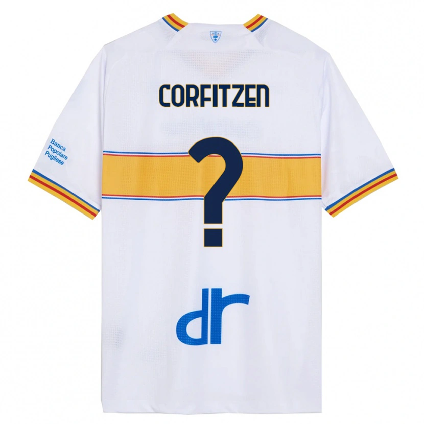 Danxen Herren Jeppe Corfitzen #0 Weiß Gelb Auswärtstrikot Trikot 2025/26 T-Shirt