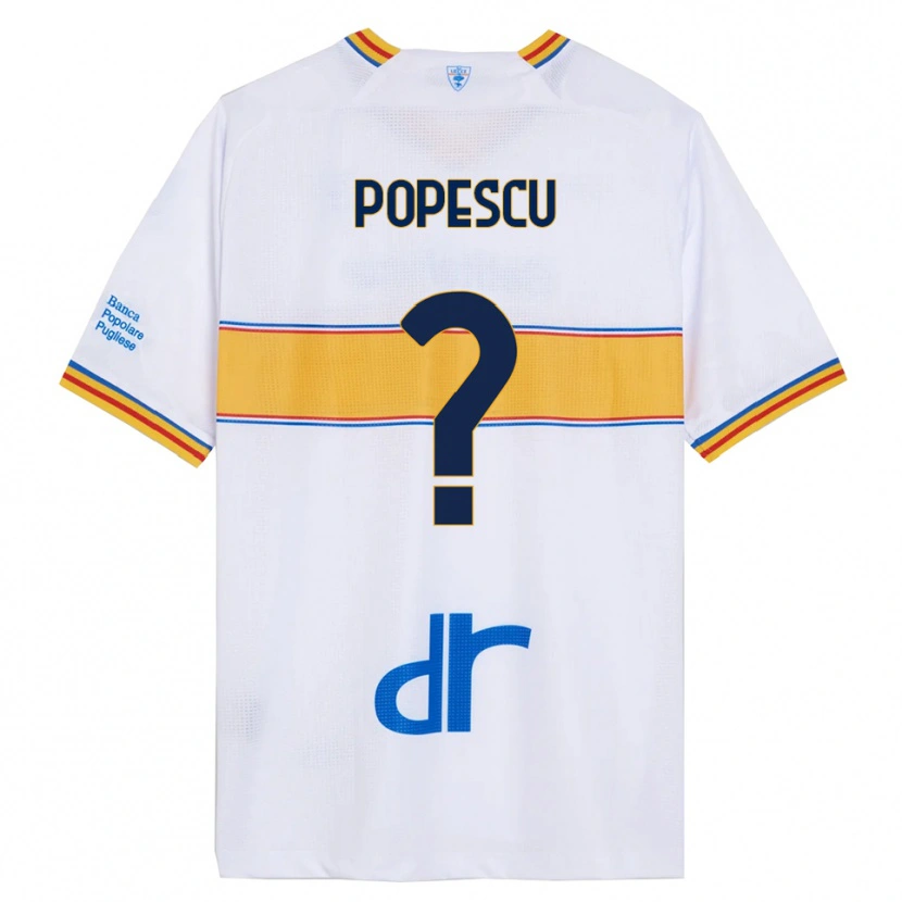 Danxen Herren Marco Popescu #0 Weiß Gelb Auswärtstrikot Trikot 2025/26 T-Shirt